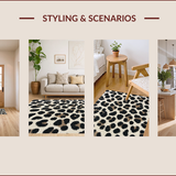 Ultra Soft Area Rug, Non Slip, Stain Resistant, Washable Area Rugs for Living Room, Bedroom, Contemporary Zebra Pattern Entryway Area Rug(Beige)