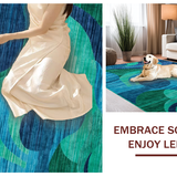 Contemporary Bold Swirling Elements(Blue)