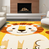 Ultra Soft Area Rug, Non Slip, Stain Resistant, Washable Area Rugs for Living Room, Bedroom, Engaging Colorful Lettering Display(Yellow)