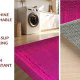 Ultra Soft Area Rug, Non Slip, Stain Resistant, Washable Area Rugs for Living Room, Bedroom, Trendy Abstract Animal Aesthetic(Pink)
