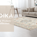 Ultra Soft Area Rug, Non Slip, Stain Resistant, Washable Area Rugs for Living Room, Bedroom, Stylish Neutral Boho Vibe(Beige)