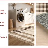 Ultra Soft Area Rug, Non Slip, Stain Resistant, Washable Area Rugs for Living Room, Bedroom, Chic Checkered Rustic Elegance(Beige)