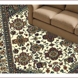 Ultra Soft Area Rug, Non Slip, Stain Resistant, Washable Area Rugs for Living Room, Bedroom, Elegant Vintage Paisley Motif(Beige)
