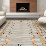 Ultra Soft Area Rug, Non Slip, Stain Resistant, Washable Area Rugs for Living Room, Bedroom, Chic Neutral Braided Visual Harmony(Gray)