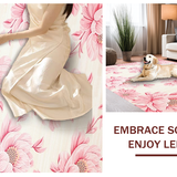 Ultra Soft Area Rug, Non Slip, Stain Resistant, Washable Area Rugs for Living Room, Bedroom, Rustic Pink Blossom Charm(Pink)