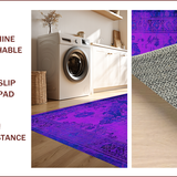 Chic Distressed Geometric Layout(Purple)