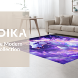 Ultra Soft Area Rug, Non Slip, Stain Resistant, Washable Area Rugs for Living Room, Bedroom, Unique Celestial Playful Pattern(White)