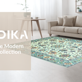 Ultra Soft Area Rug, Non Slip, Stain Resistant, Washable Area Rugs for Living Room, Bedroom, Soft Colorful Eclectic Arrangement(Ivory)