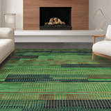 Sleek Low Pile Geometric Appeal(Green)