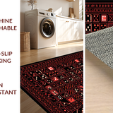 Ultra Soft Area Rug, Non Slip, Stain Resistant, Washable Area Rugs for Living Room, Bedroom, Unique Gaming-Inspired Graphic Layout(Black)