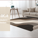 Ultra Soft Area Rug, Non Slip, Stain Resistant, Washable Area Rugs for Living Room, Bedroom, Sophisticated Neutral Abstract Aesthetic(Beige)