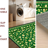 Ultra Soft Area Rug, Non Slip, Stain Resistant, Washable Area Rugs for Living Room, Bedroom, Seasonal Nature-Inspired Welcome Mat(Green)