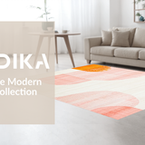 Ultra Soft Area Rug, Non Slip, Stain Resistant, Washable Area Rugs for Living Room, Bedroom, Contemporary Dynamic Color Splash(White)