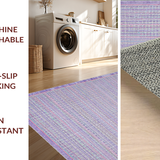 Ultra Soft Area Rug, Non Slip, Stain Resistant, Washable Area Rugs for Living Room, Bedroom, Reverse Card Rug Witty Whimsical Lavender Shaped Carpet(Purple)