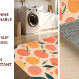 Ultra Soft Area Rug, Non Slip, Stain Resistant, Washable Area Rugs for Living Room, Bedroom, Cute Summery Citrus Vibe Atmosphere(Orange)