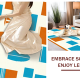 Ultra Soft Area Rug, Non Slip, Stain Resistant, Washable Area Rugs for Living Room, Bedroom, Artistic Shoreline Graphic Presentation(Orange)