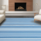 Ultra Soft Area Rug, Non Slip, Stain Resistant, Washable Area Rugs for Living Room, Bedroom, Artful Muted Color Harmony(Blue)
