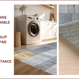 Ultra Soft Area Rug, Non Slip, Stain Resistant, Washable Area Rugs for Living Room, Bedroom, Contemporary Grey Abstract Harmony(Gray)