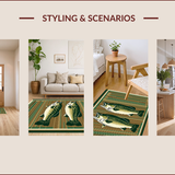 Ultra Soft Area Rug, Non Slip, Stain Resistant, Washable Area Rugs for Living Room, Bedroom, Charming Cabin Rustic Welcome Mat(Green)
