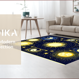 Ultra Soft Area Rug, Non Slip, Stain Resistant, Washable Area Rugs for Living Room, Bedroom, Celestial Zodiac Meditation Room Plush Carpet(Blue)