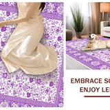 Ultra Soft Area Rug, Non Slip, Stain Resistant, Washable Area Rugs for Living Room, Bedroom, Chic Abstract Floral Harmony(Purple)