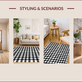 Contemporary Fluffy Tiled Design(Black)