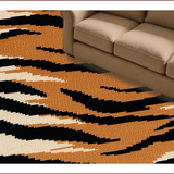 Ultra Soft Area Rug, Non Slip, Stain Resistant, Washable Area Rugs for Living Room, Bedroom, Non-Slip Tiger Skin Playroom Area Carpet(Brown)