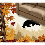 Ultra Soft Area Rug, Non Slip, Stain Resistant, Washable Area Rugs for Living Room, Bedroom, Cozy Maple Leaf Aesthetic(Beige)
