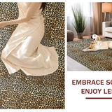 Ultra Soft Area Rug, Non Slip, Stain Resistant, Washable Area Rugs for Living Room, Bedroom, Vibrant Neutral Toned Patterns(Brown)