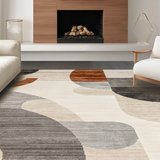 Ultra Soft Area Rug, Non Slip, Stain Resistant, Washable Area Rugs for Living Room, Bedroom, Chic Abstract Earthy Hues(Beige)