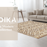 Ultra Soft Area Rug, Non Slip, Stain Resistant, Washable Area Rugs for Living Room, Bedroom, Artful Abstract Rustic Design(Brown)