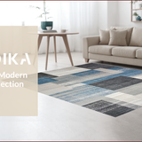 Ultra Soft Area Rug, Non Slip, Stain Resistant, Washable Area Rugs for Living Room, Bedroom, Stylish Modern Patchwork Composition(Gray)