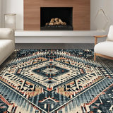 Ultra Soft Area Rug, Non Slip, Stain Resistant, Washable Area Rugs for Living Room, Bedroom, Chic Distressed Geometric Accents(Gray)