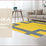 Ultra Soft Area Rug, Non Slip, Stain Resistant, Washable Area Rugs for Living Room, Bedroom, Vintage Distressed Printed(Yellow)