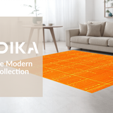Ultra Soft Area Rug, Non Slip, Stain Resistant, Washable Area Rugs for Living Room, Bedroom, Fun Nautical Decor Inspiration(Orange)