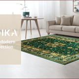 Ultra Soft Area Rug, Non Slip, Stain Resistant, Washable Area Rugs for Living Room, Bedroom, Velvet Embroidered Islamic Prayer(Green)