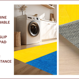 Ultra Soft Area Rug, Non Slip, Stain Resistant, Washable Area Rugs for Living Room, Bedroom, Contemporary Box Pattern Home Office Carpet(Yellow)