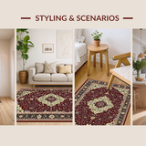 Classic Maroon Medallion Flourish(Red)