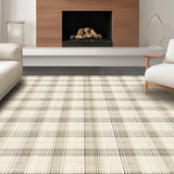 Ultra Soft Area Rug, Non Slip, Stain Resistant, Washable Area Rugs for Living Room, Bedroom, Warm Earth Toned Diamond Arrangement(Beige)