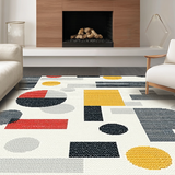 Ultra Soft Area Rug, Non Slip, Stain Resistant, Washable Area Rugs for Living Room, Bedroom, Stylish Abstract Fun Phrase(White)