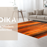 Ultra Soft Area Rug, Non Slip, Stain Resistant, Washable Area Rugs for Living Room, Bedroom, Energetic Flame Orange Aesthetic(Orange)