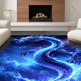 Vibrant Cosmic Dragon Imagery(Blue)