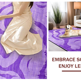 Ultra Soft Area Rug, Non Slip, Stain Resistant, Washable Area Rugs for Living Room, Bedroom, Chic Pastel Dreamy Hues(Purple)