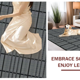 Ultra Soft Area Rug, Non Slip, Stain Resistant, Washable Area Rugs for Living Room, Bedroom, Sophisticated Monochrome Ogee Motif(Black)