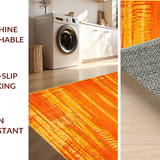 Ultra Soft Area Rug, Non Slip, Stain Resistant, Washable Area Rugs for Living Room, Bedroom, Chic Modern Artistic Textured Design(Orange)