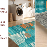 Contemporary Geometric Teal Tones(Blue)