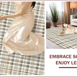Ultra Soft Area Rug, Non Slip, Stain Resistant, Washable Area Rugs for Living Room, Bedroom, Elegant Neutral Toned Lattice(Beige)