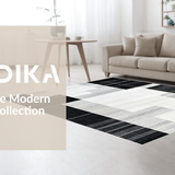 Ultra Soft Area Rug, Non Slip, Stain Resistant, Washable Area Rugs for Living Room, Bedroom, Contemporary Textured Circular Canvas(Gray)