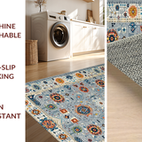 Ultra Soft Area Rug, Non Slip, Stain Resistant, Washable Area Rugs for Living Room, Bedroom, Striking Muted Palette with Tapestry(Gray)
