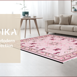 Ultra Soft Area Rug, Non Slip, Stain Resistant, Washable Area Rugs for Living Room, Bedroom, Whimsical Soft Color Palette(Pink)